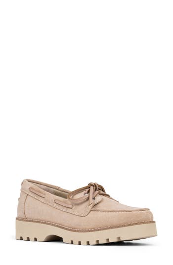 Donald Pliner Lug Sole Boat Shoe In Rosette