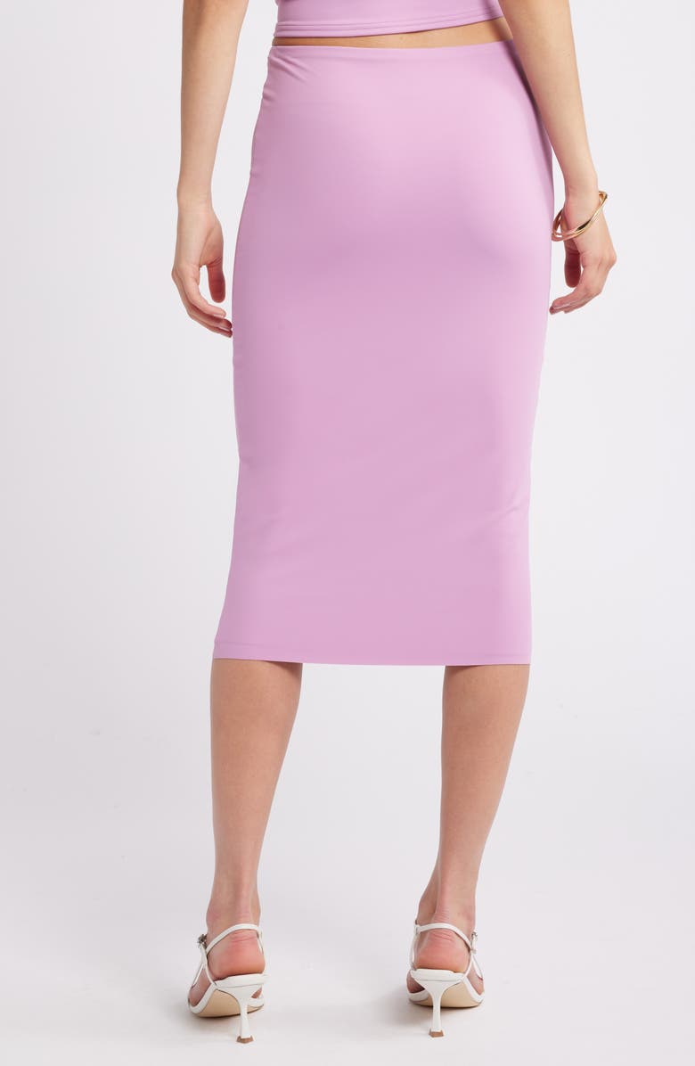 Open Edit Smooth Edit Midi Skirt, Alternate, color, Pink Gale