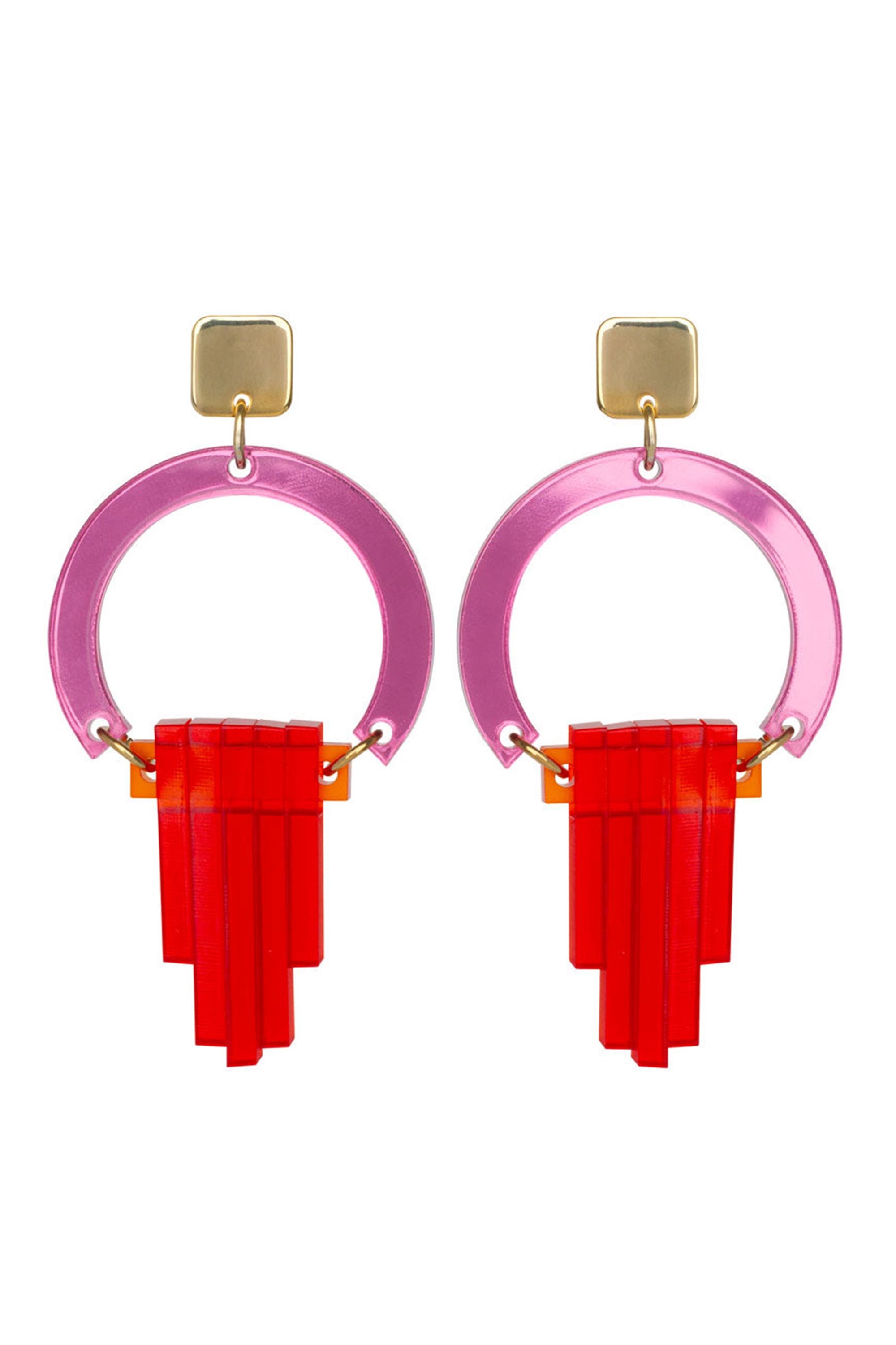 Toolally Art Deco Chandeliers - Pink Mirror 