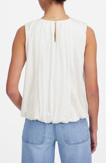 Cotton Pleated Bubble Top