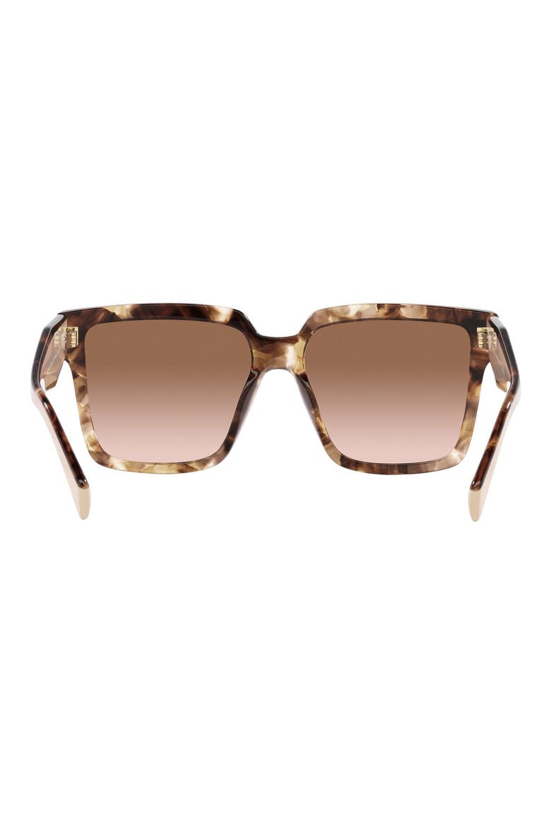 56mm Square Sunglasses, Alternate, color, BROWN TORTOISE