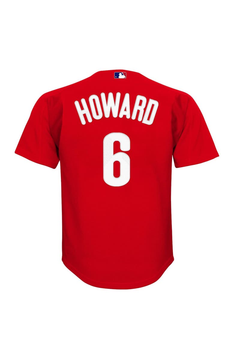 Mitchell & Ness Youth Mitchell & Ness Ryan Howard Red Philadelphia Phillies Mesh Batting Practice Jersey, Alternate, color, 