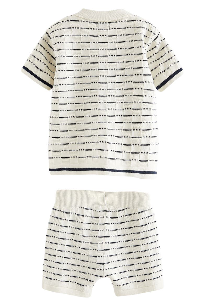 Kids' Cotton Button-Up Shirt & Shorts Set, Alternate, color, WHITE