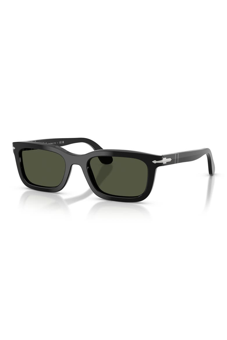 53mm Rectangular Sunglasses, Alternate, color, BLACK / GREEN