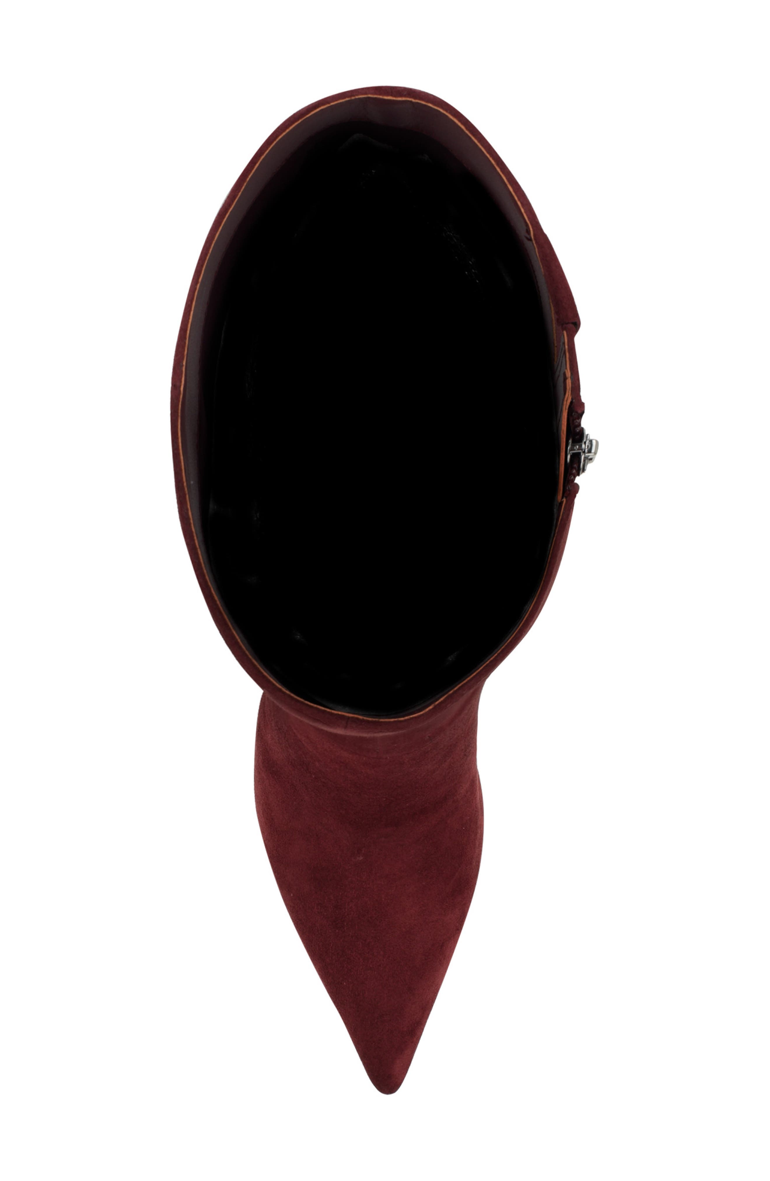 Cherri Faux Leather Knee High Boot, Alternate, color, DARK RED