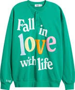 THE MAYFAIR GROUP Fall in Love with Life Henley Sweatshirt