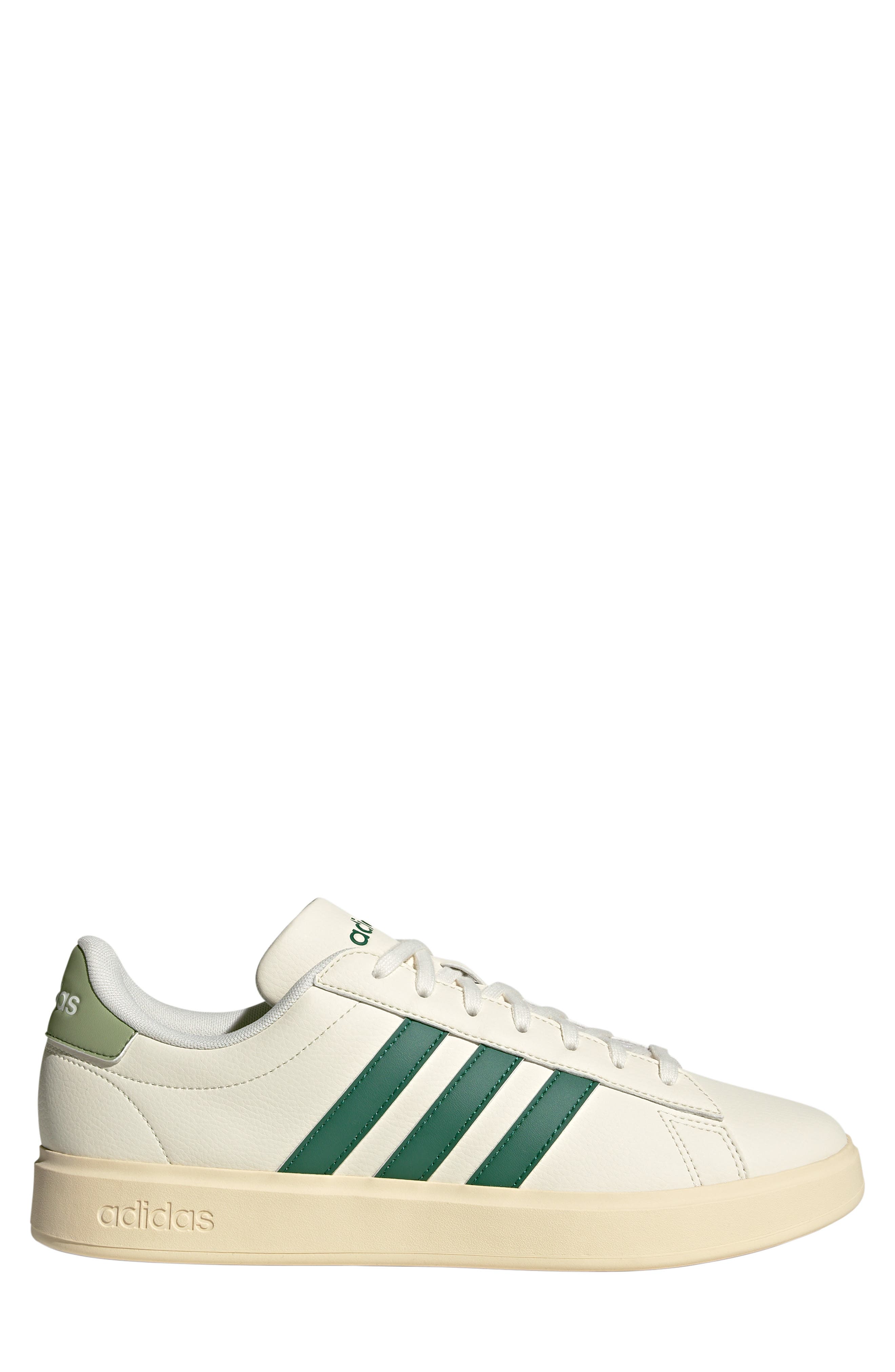 adidas Grand Court 2.0 Sneaker, Alternate, color, Off White/ Green/ Tent Green