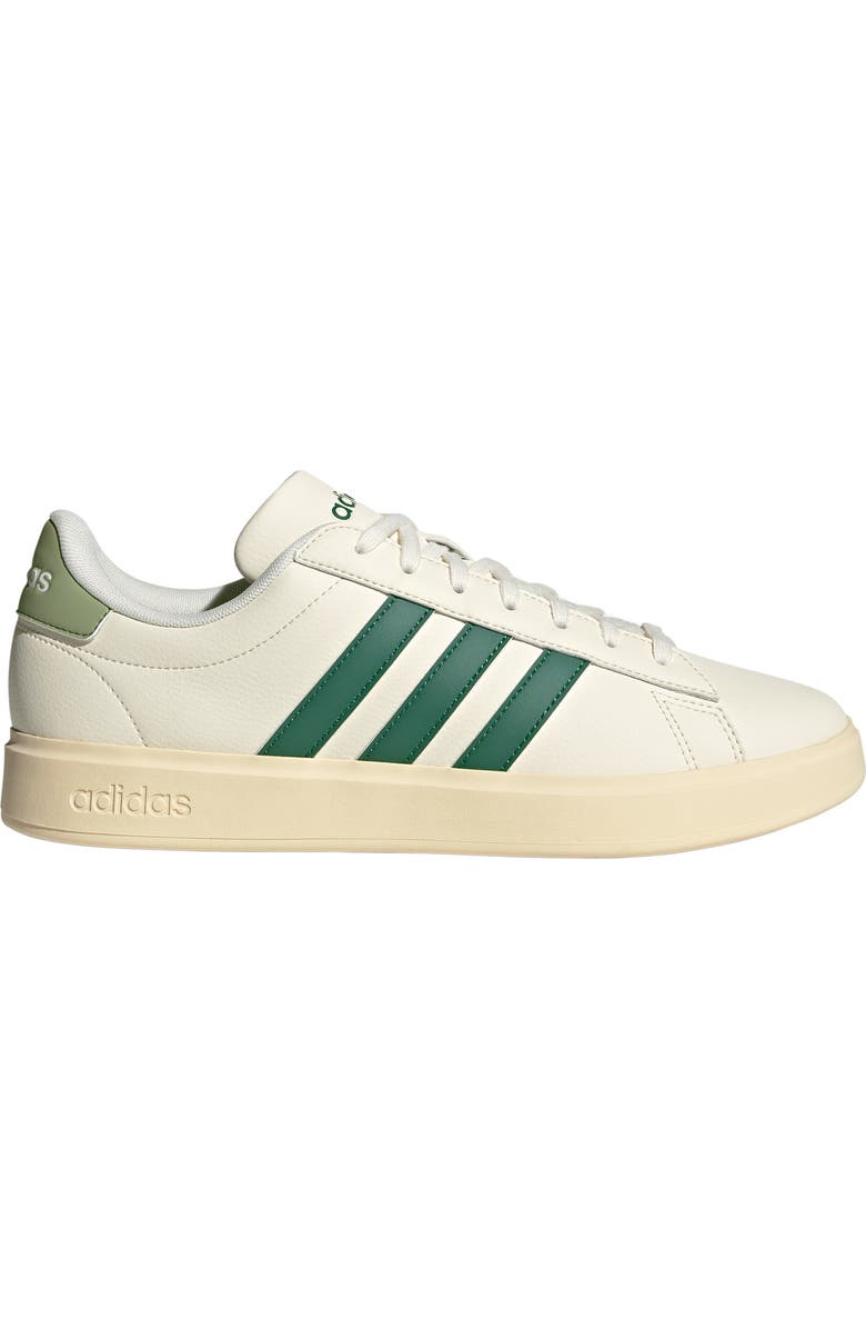 adidas Grand Court 2.0 Sneaker, Alternate, color, Off White/ Green/ Tent Green