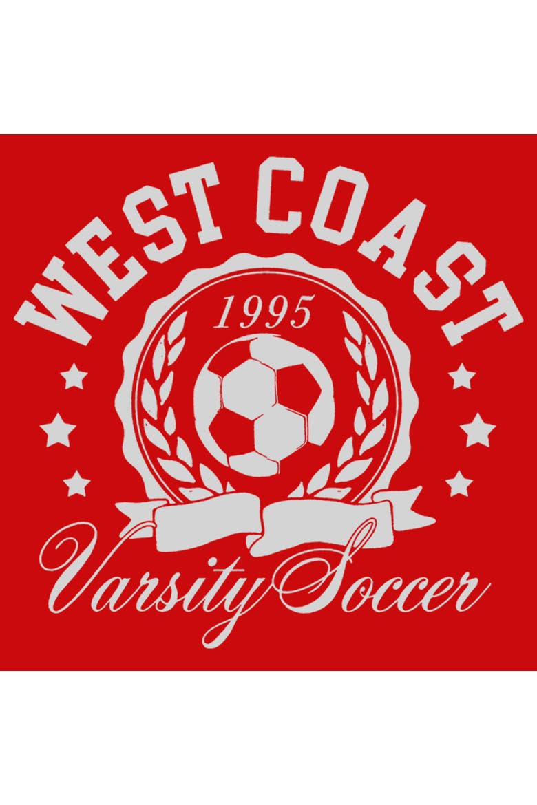 Boy's Lost Gods West Coast Varsity Soccer  Graphic T-Shirt, Alternate, color, Red