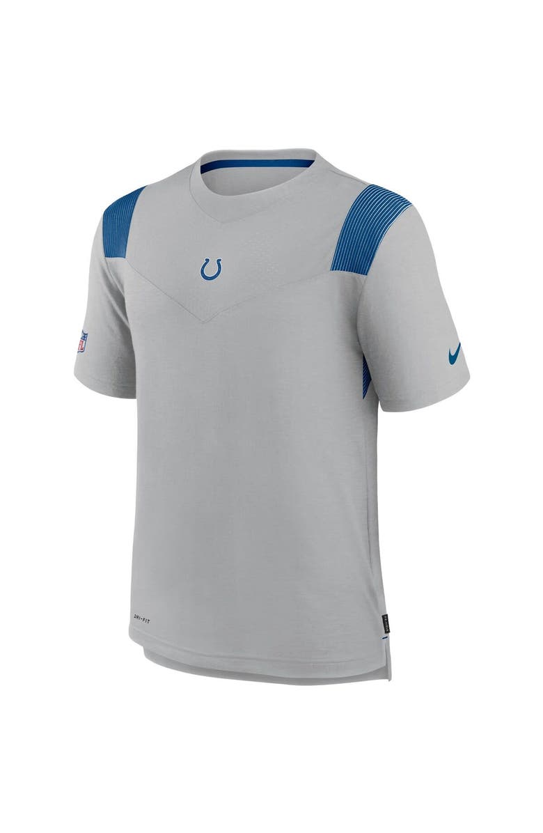 Nike Men's Nike Gray Indianapolis Colts Sideline Player UV Performance T-Shirt, Alternate, color, Gray