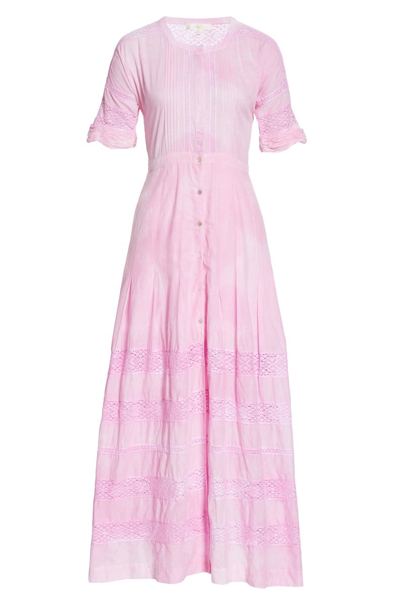 LoveShackFancy Edie Midi Shirtdress, Alternate, color,