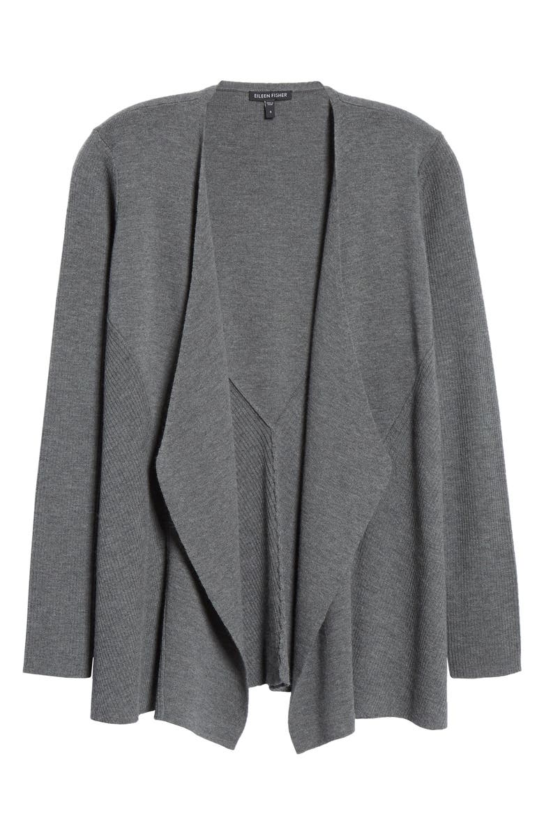Eileen Fisher Angled Front Shaped Cardigan, Alternate, color, 