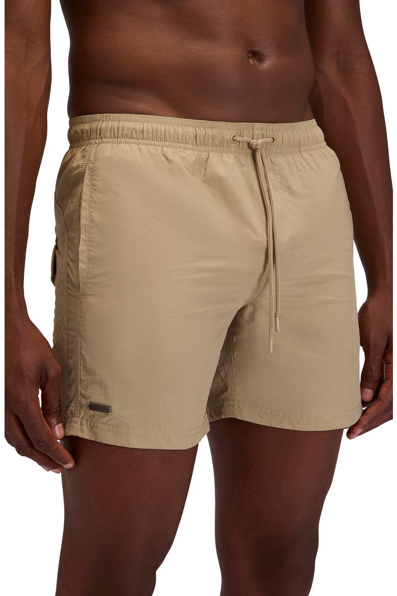 Solid Swim Trunks, Alternate, color, SAFARI
