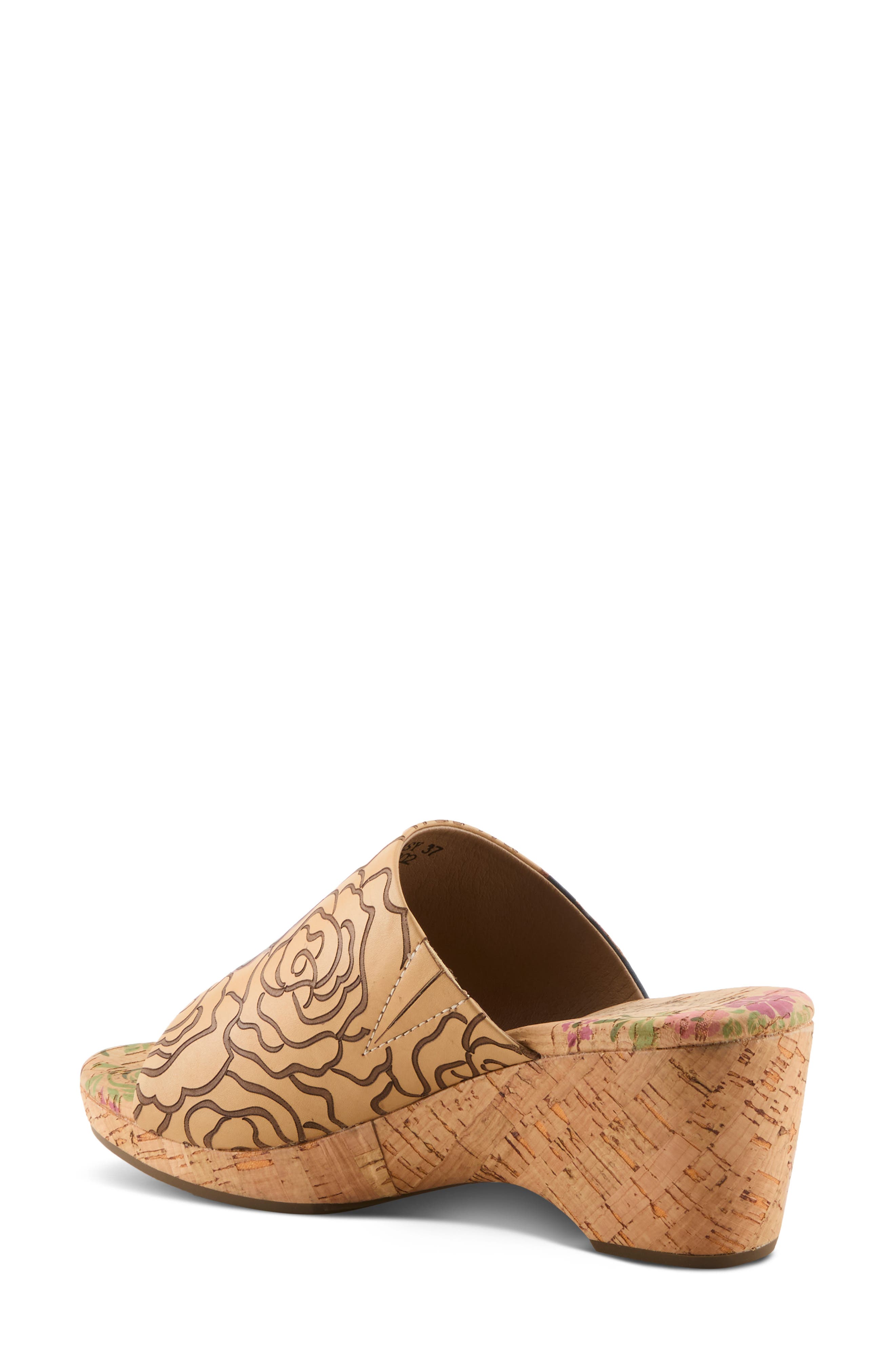 L'Artiste by Spring Step Niceneasy Platform Slide Sandal, Alternate, color, Tan Multi