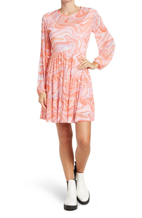 Catherine Long Sleeve Mesh Babydoll Dress