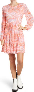 Love By Design Catherine Long Sleeve Mesh Babydoll Dress