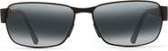 Maui Jim Black Coral 65mm Polarized Oversize Rectangular Sunglasses