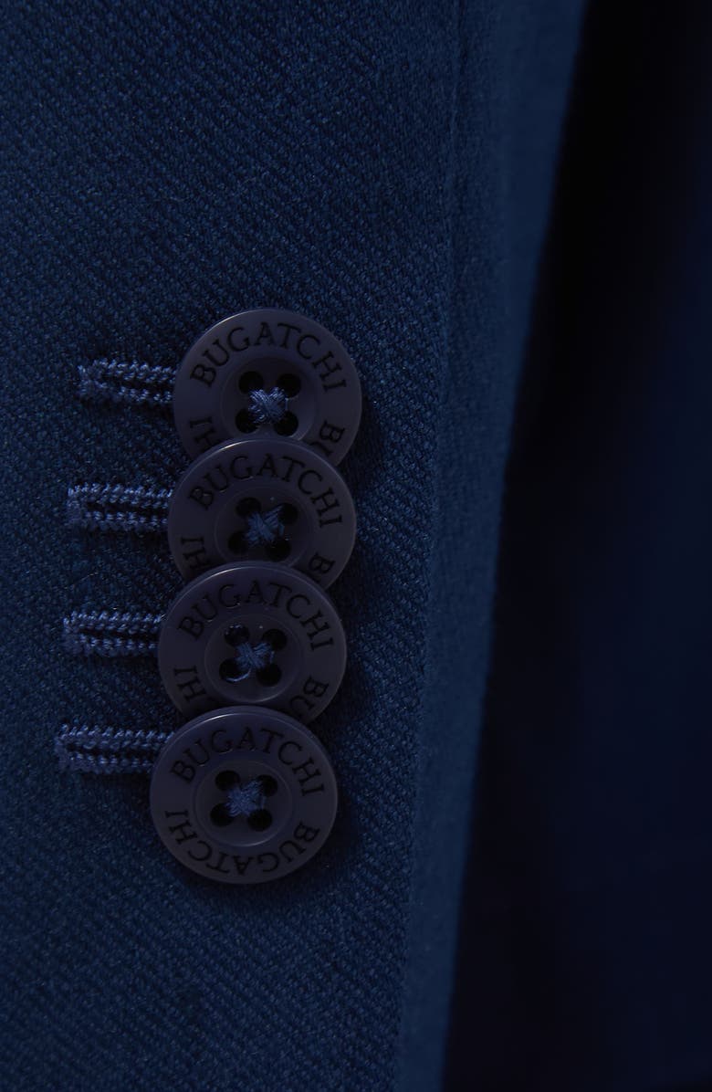 Bugatchi Stretch Linen & Cotton Blend Blazer, Alternate, color, Navy