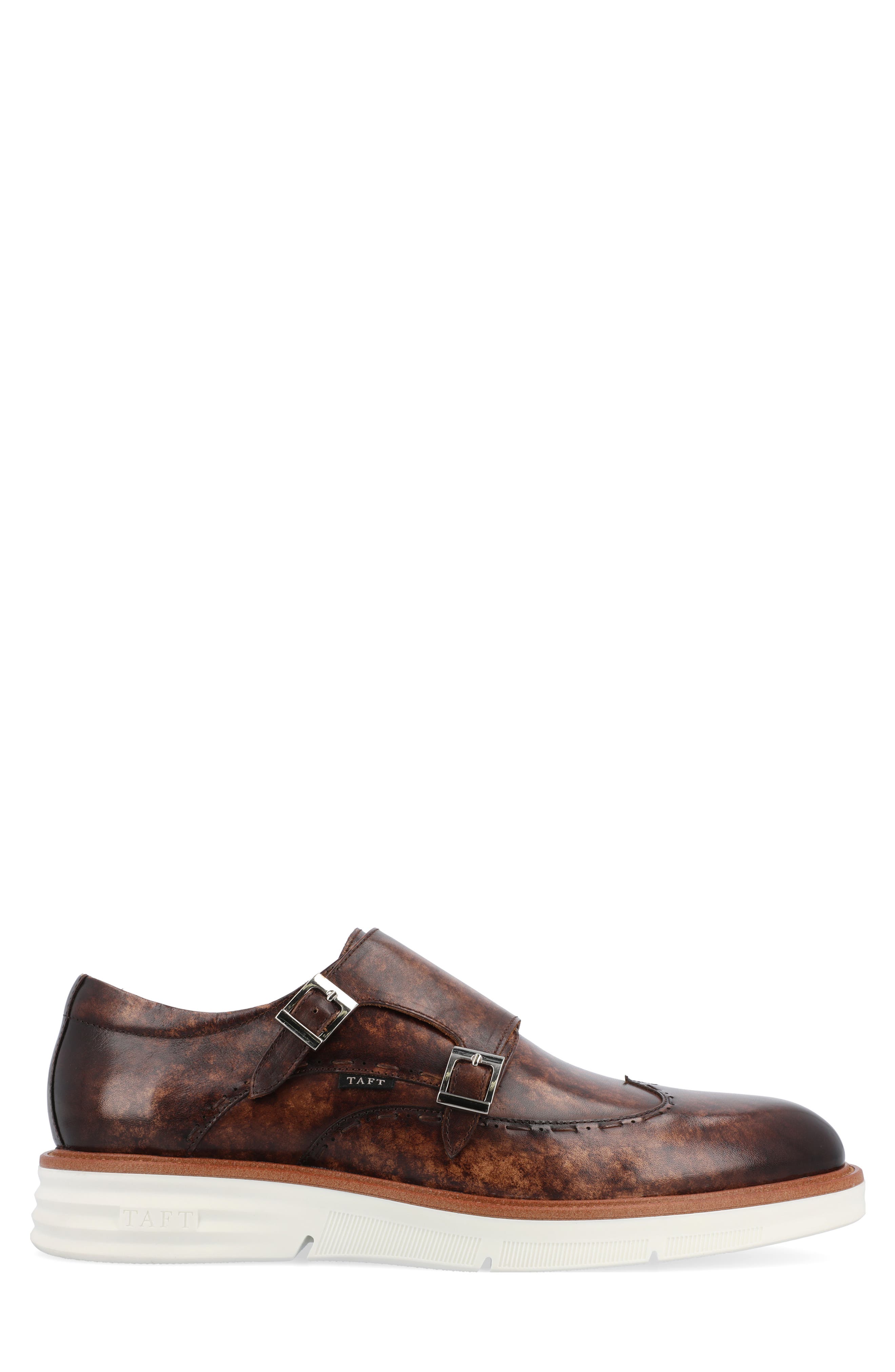 TAFT Leather Double Monk Strap Shoe (Men) | Nordstromrack