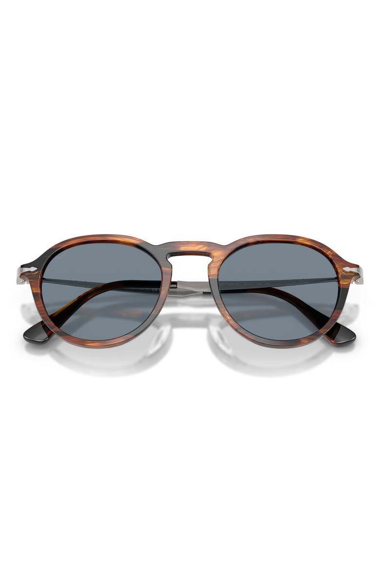 Persol 54mm Phantos Sunglasses, Alternate, color, Striped Black / Brown