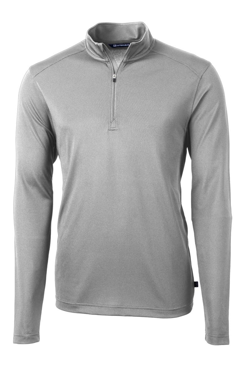 Virtue Piqué Recycled Blend Quarter Zip Pullover, Main, color, POLISHED