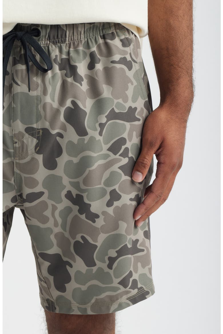 Racer Tech Camo Drawstring Shorts, Alternate, color, ARMY