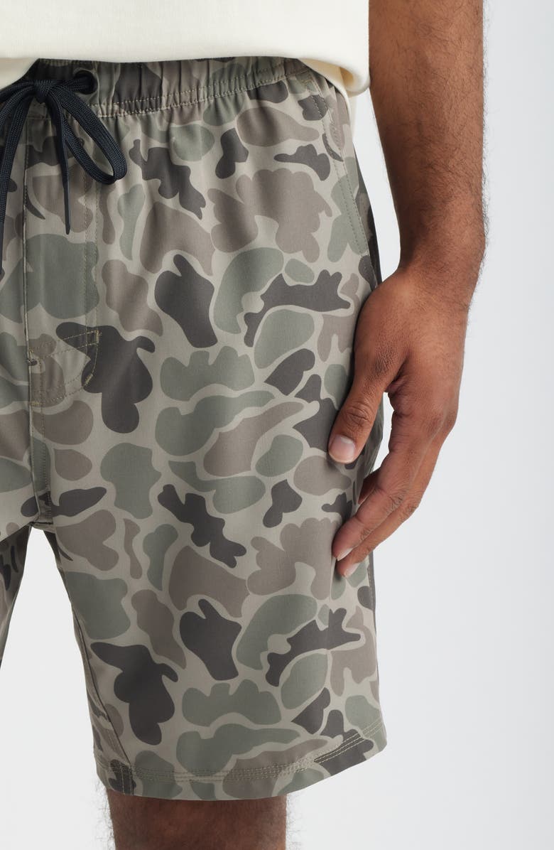 SANTO STUDIO Racer Tech Camo Drawstring Shorts, Alternate, color, Army