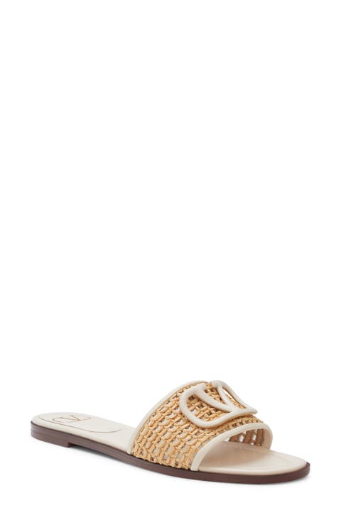 サンダル・ミュール Valentino Garavani slide sandal Valentino Garavani Slide sandals with flat sole and gold