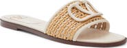 Valentino Garavani VLOGO Raffia Slide Sandal