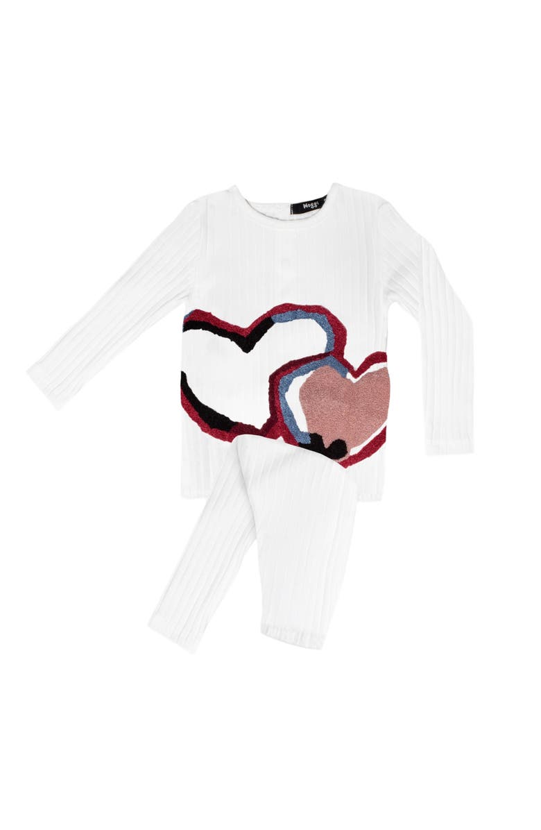 NoggiWear Geometric Heart Loungewear Set, Alternate, color, 