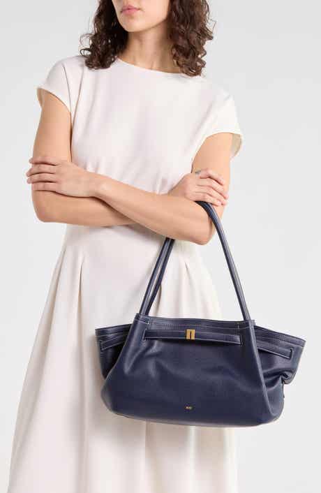 Hana Faux Leather Wide Tote Bag