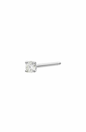 14K Gold Single Diamond Stud Earring