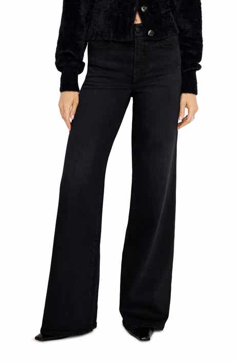 Good American SoftTech Good Waist High Waist Palazzo Jeans