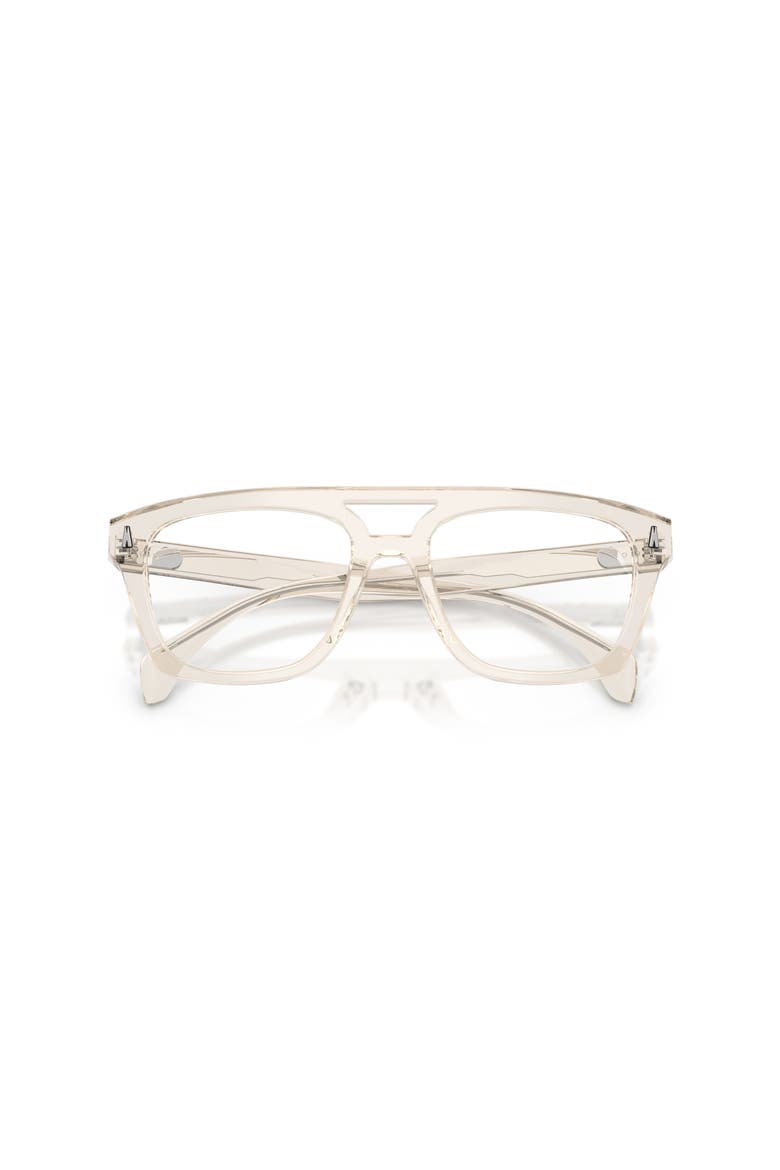 53mm Rectangle optical glasses, Alternate, color, Brown