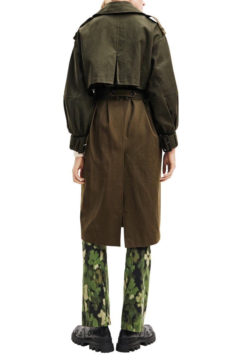 Trek Trench Coat, Alternate, color, GREEN
