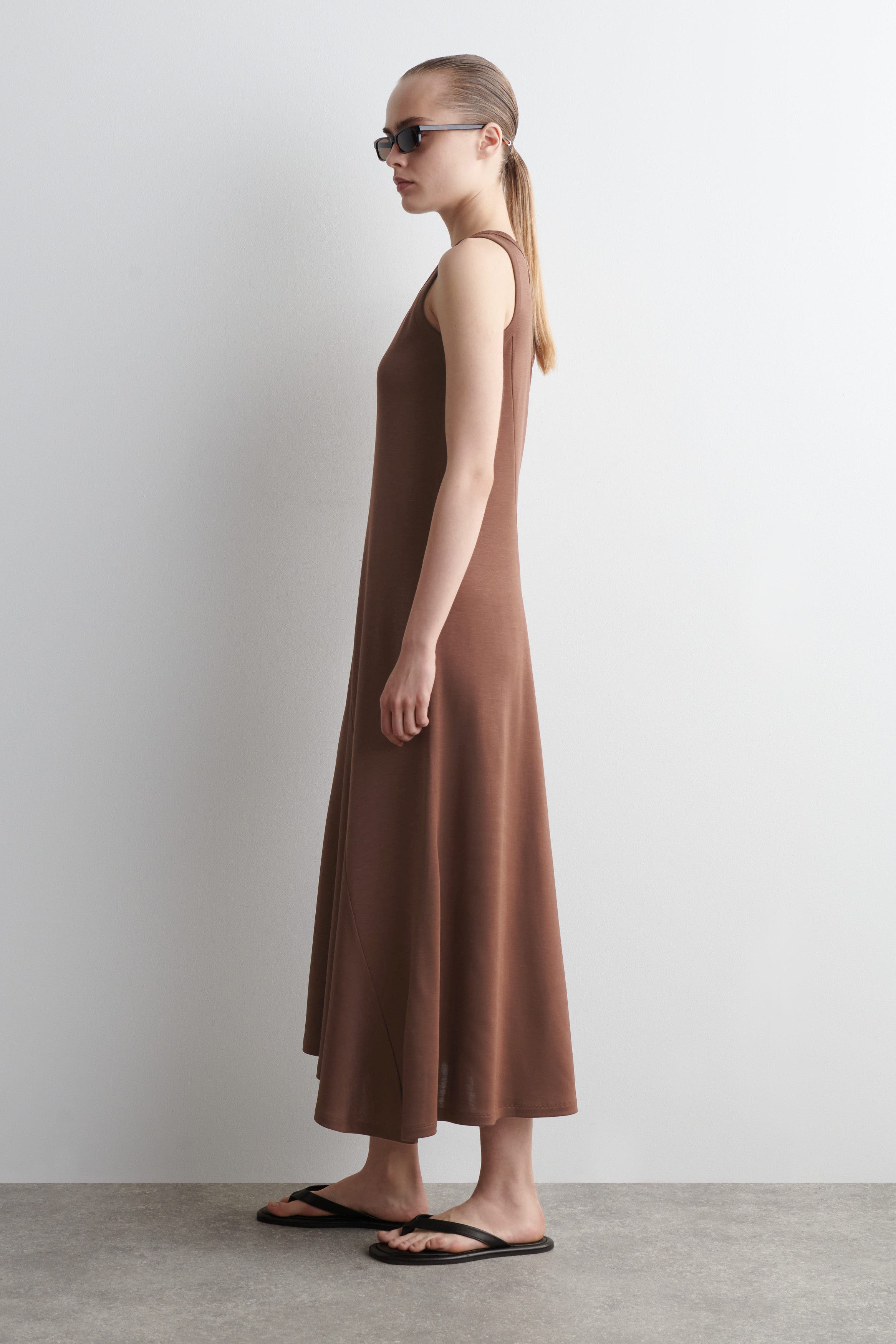 Asymmetric Jersey Midi Dress - image 2