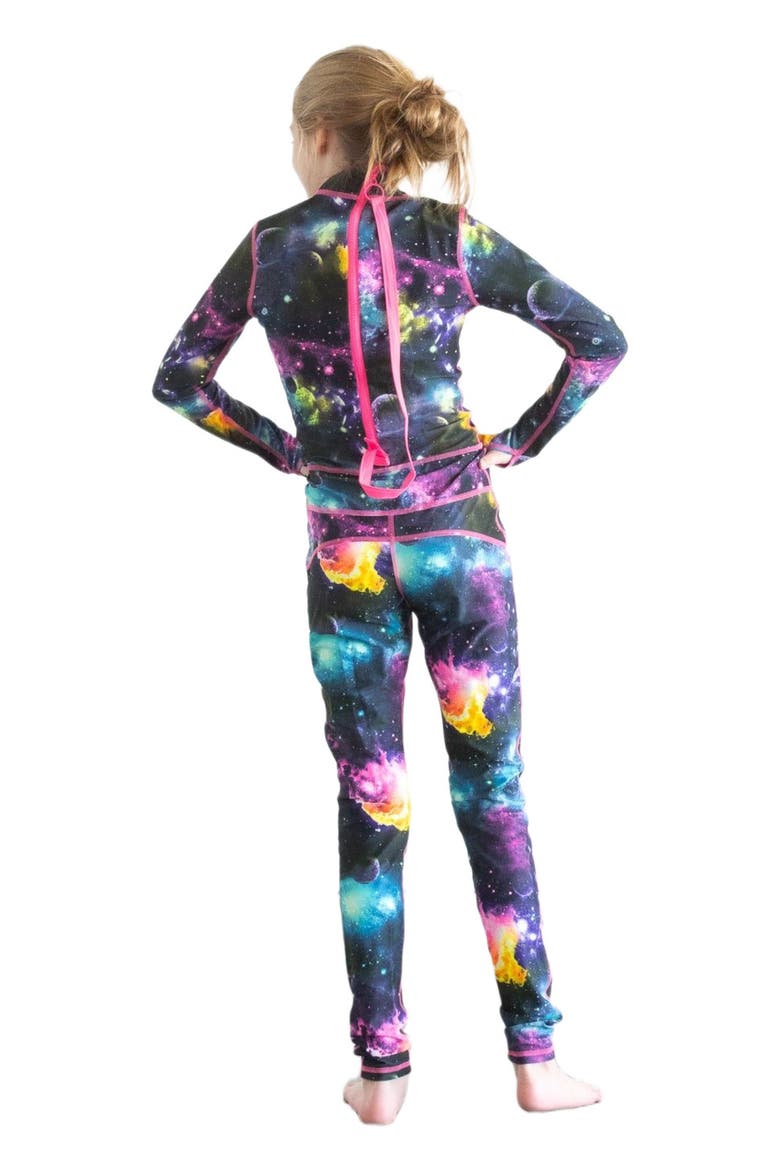 Girls' Full-Body One-Piece Swimsuit - UPF 50+, Alternate, color, Galaxy Nebula
