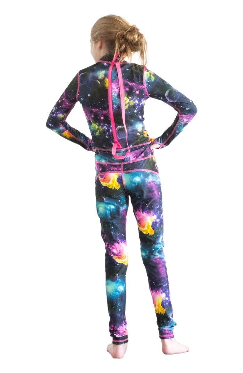 TUTUBLUE Girls' Full-Body One-Piece Swimsuit - UPF 50+, Alternate, color, Galaxy Nebula