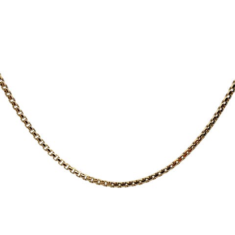 14K Box Link 2.3mm 20in Chain Necklace