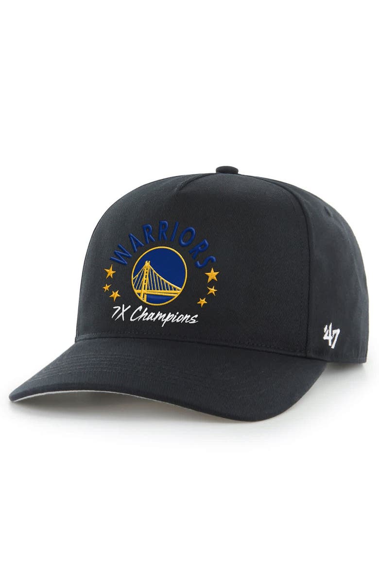 '47 Men's '47 Black Golden State Warriors Champs Global Star Hitch Adjustable Hat, Main, color, Black