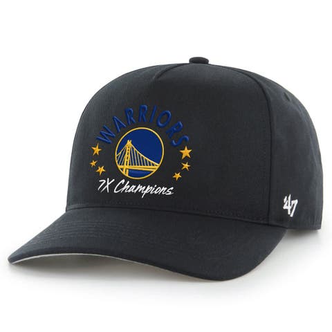 Men's '47 Black Golden State Warriors Champs Global Star Hitch Adjustable Hat