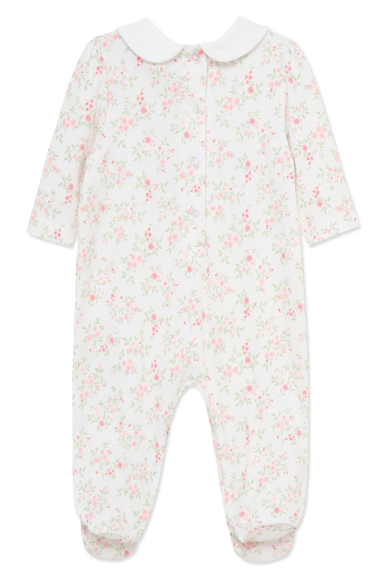 Kids' Leafy Floral Pima Cotton Footie, Alternate, color, MULTI