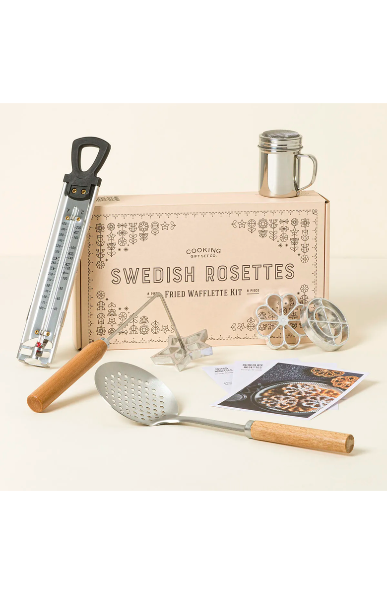 Uncommon Goods Swedish Rosette Waffle Kit by Cooking Gift Set Co, Alternate, color, 