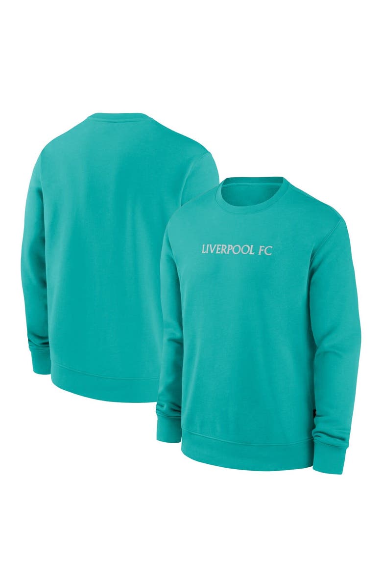 Nike Men's Nike Teal Liverpool Club Pullover Sweatshirt, Main, color, 