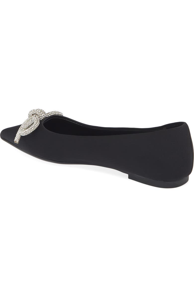 Steve Madden Elina Crystal Bow Pointed Toe Ballet Flat, Alternate, color,