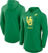Nike Men's Nike Green Oregon Ducks Legacy Tri-Blend Dri-FIT Long Sleeve Hoodie T-Shirt