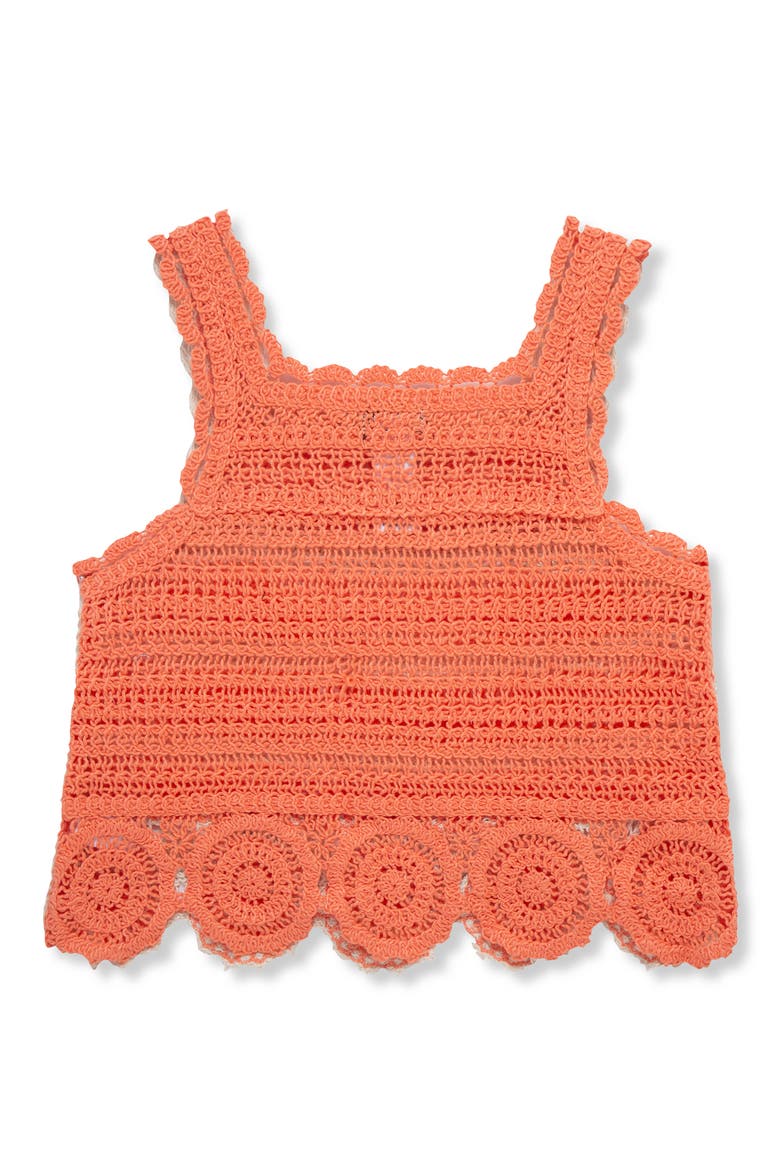 Kids' Stripe Open Stitch Tank, Alternate, color, ORANGE MULTI