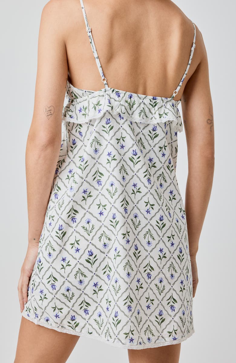 Florence by Mills Ruffle Lace Trim Cotton Mini Sundress, Alternate, color, Marbella Floral