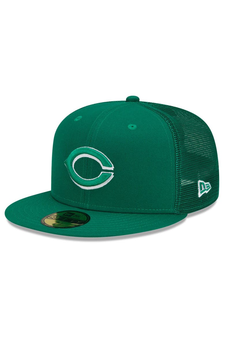 Men's New Era Green Cincinnati Reds 2022 St. Patrick's Day 59FIFTY Fitted Hat, Alternate, color, Green