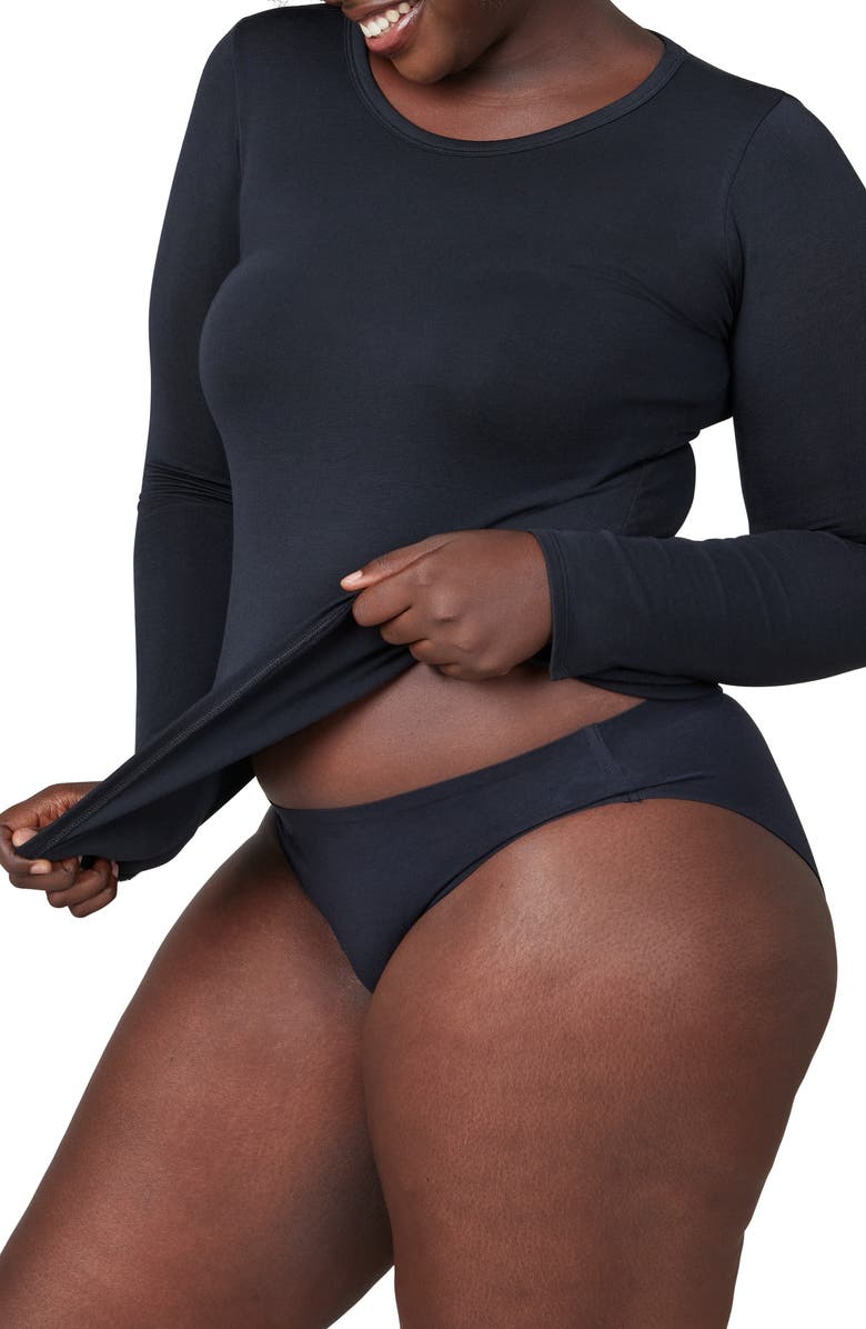 SPANX<sup>®</sup> Slit Cuff Long Sleeve Pajama Top, Main, color, 